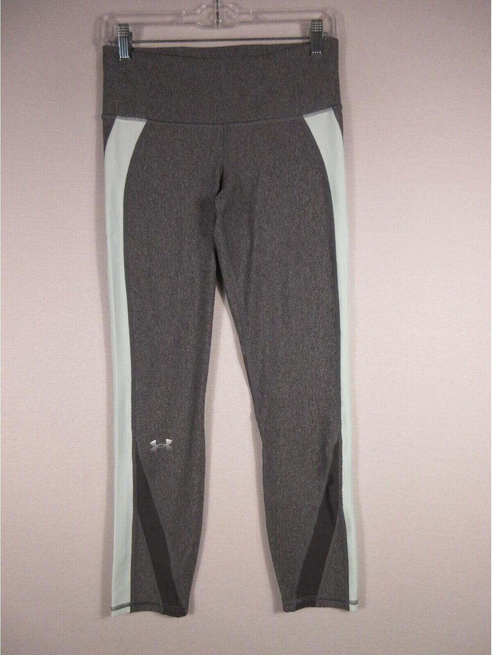 Under Armour Womens Colorblock Low Rise Heat Gear Leggings Elastic Waist Size M